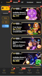 Xp777 game app rewards and bonuses